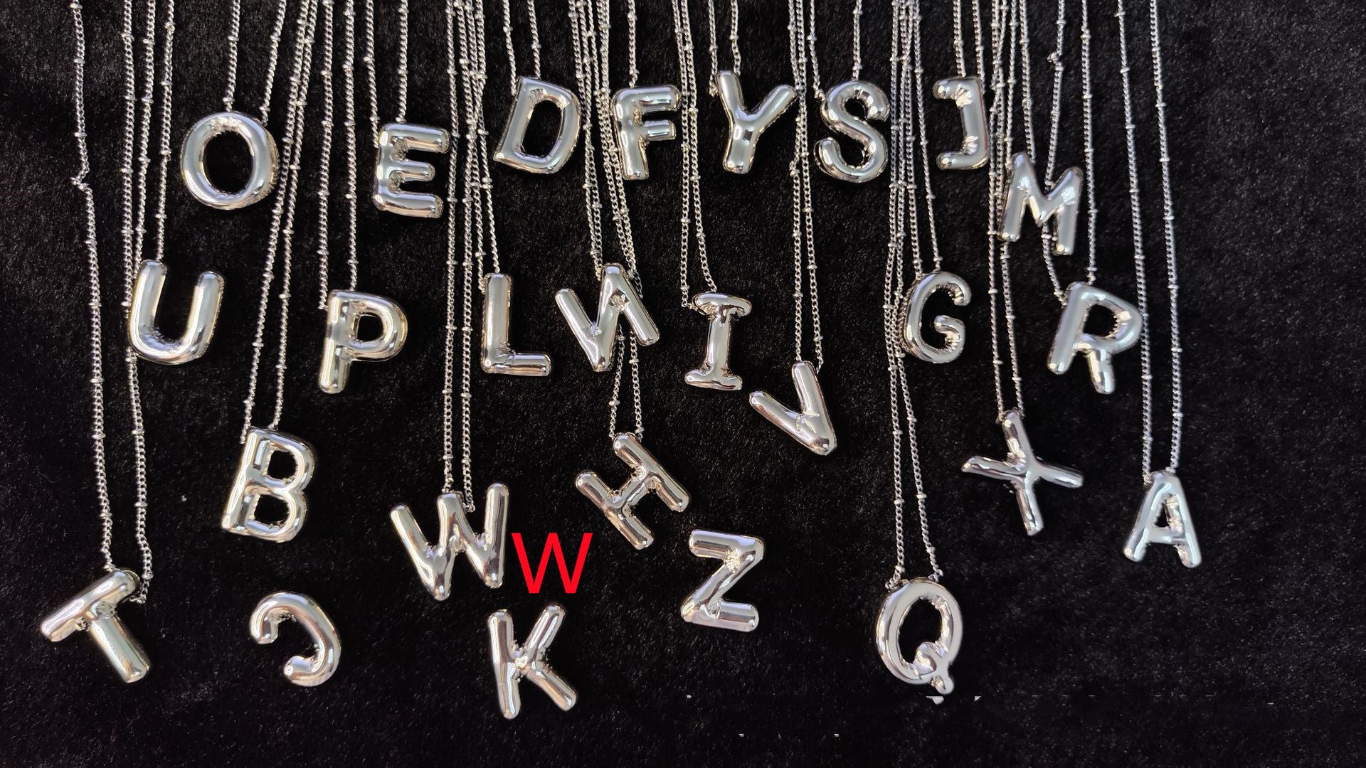 Glossy Letters Copper Pendant Necklace