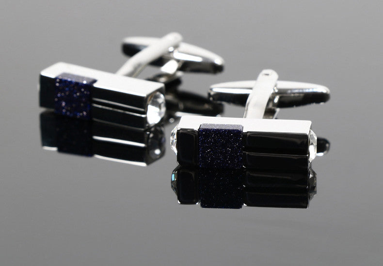 Herrenhemdknopf mit Diamant, luxuriöses Business-Design