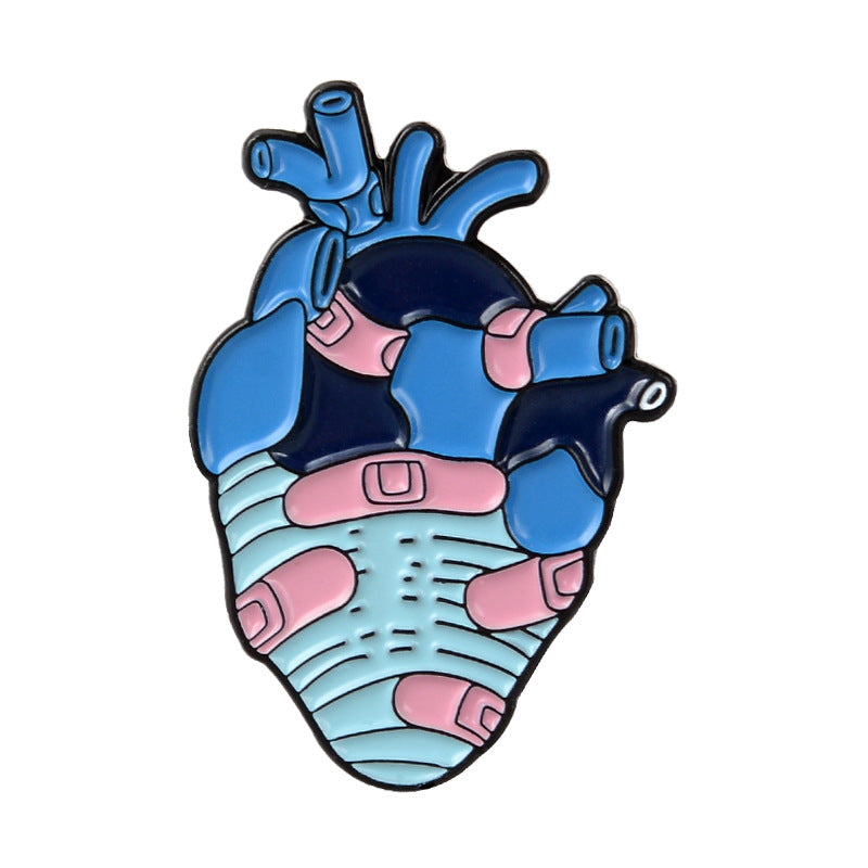 Broche de aleación creativa de la serie Corazón de dibujos animados