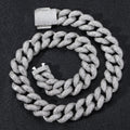 Hip Hop Necklace 18mm Encrypted Bubble Cuban Chain