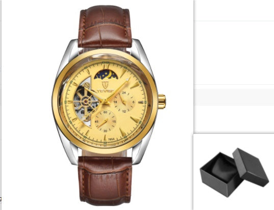 P Katwis Uhren Tourbillon Uhren Männer durchbrechen das Ende der Sterne wasserdichte mechanische Automatikuhren