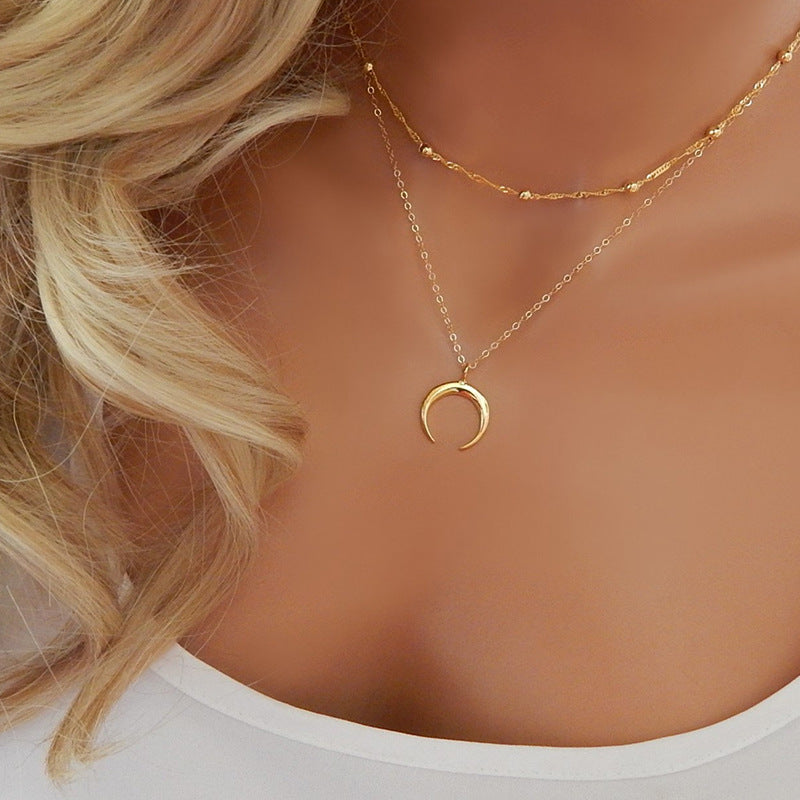 Neue Produkte Modeschmuck Böhmische Doppelhoornkette