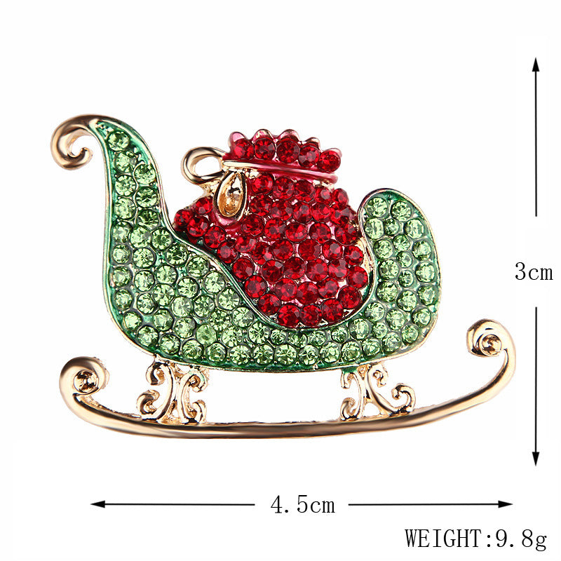 Damenmode schlichte geometrische Weihnachtsbrosche
