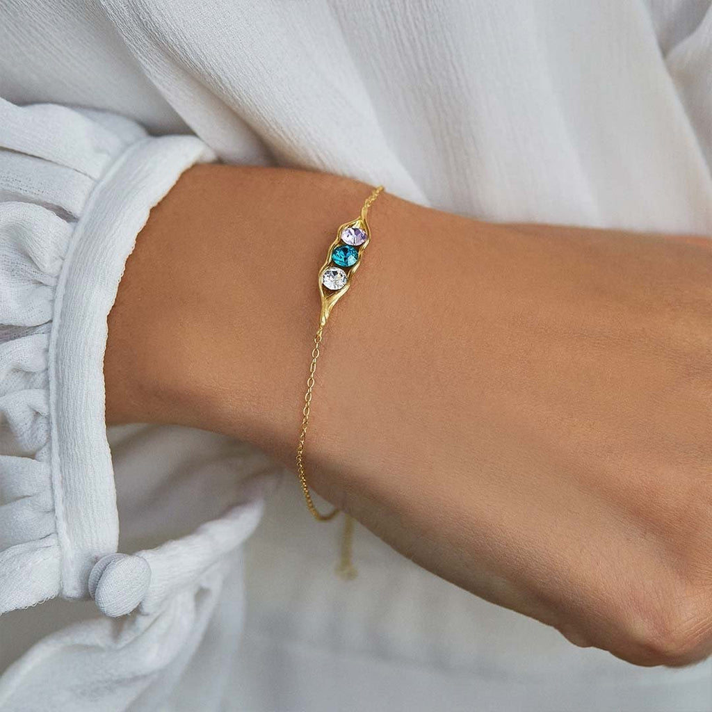 Pulsera Sencilla de Guisantes para el Día de la Madre