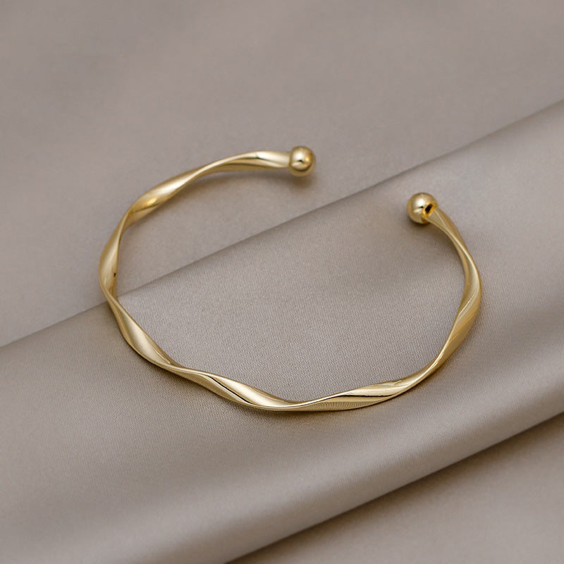 Pulsera de moda sencilla retorcida estilo INS Tide