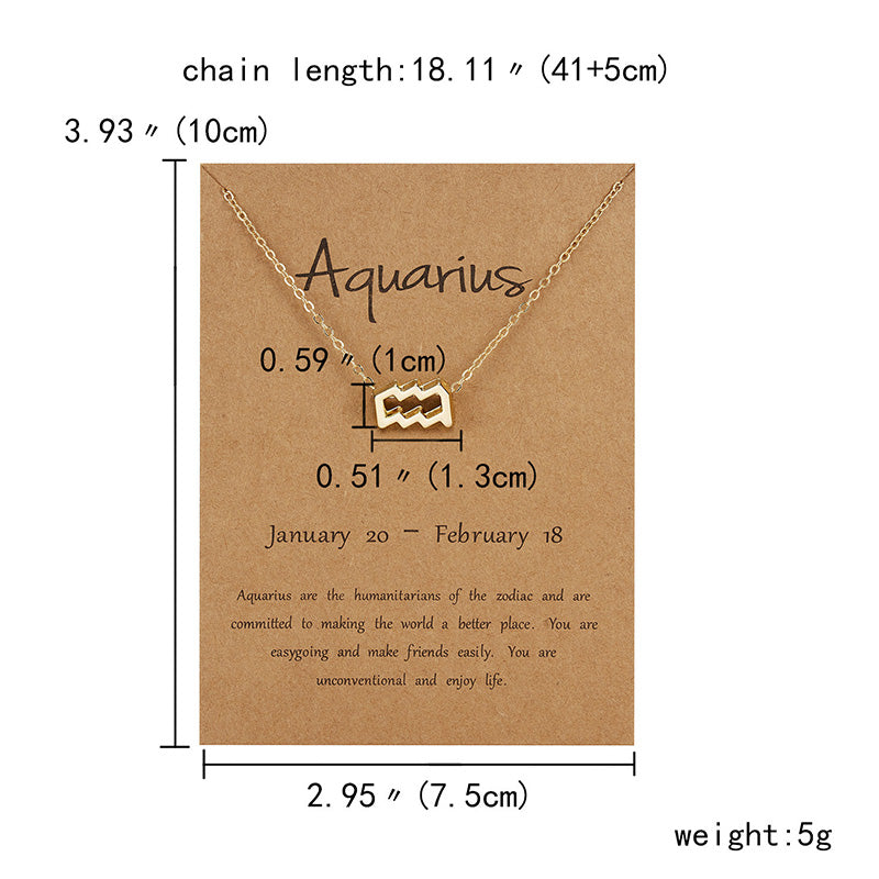 12 Constellation Zodiac Sign Necklaces Chokers For Women Girls