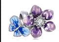 Pulsera de plata de ley S925 con cuentas, chapada en oro blanco, cuentas de colores