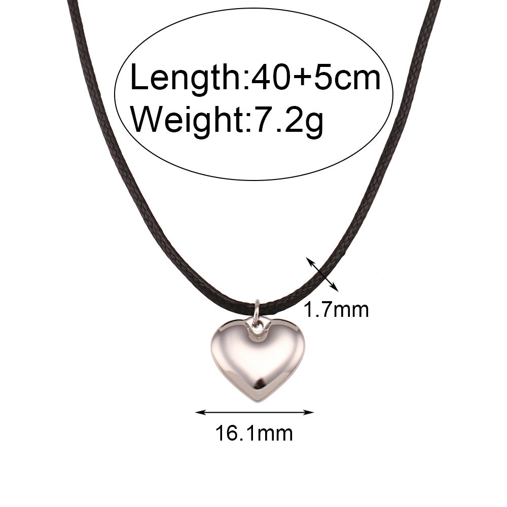 Modeschmuck Damen Edelstahl Seilkette Pfirsich Halskette
