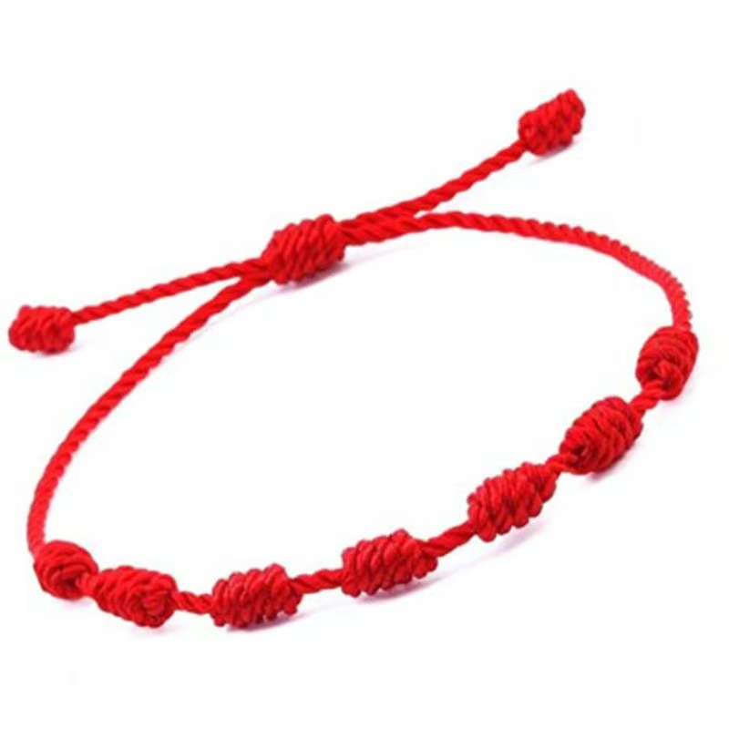 7 Knot Lucky Bracelet Simple Personality Hand-woven Adjustable