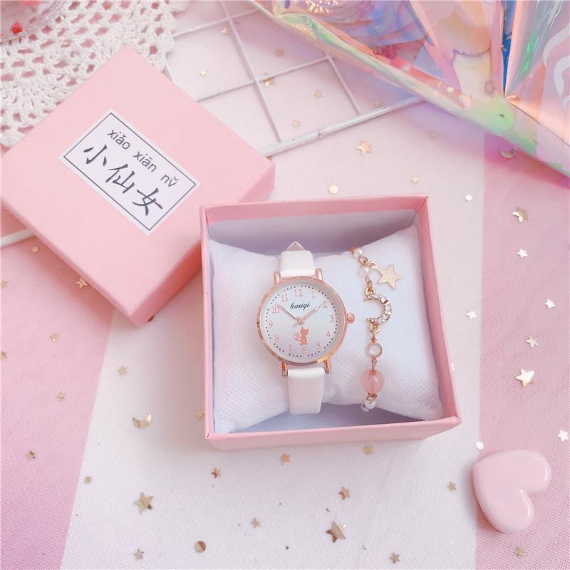 Reloj infantil de temperamento sencillo, estilo universitario, bosque salvaje