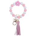 Llavero Pulsera de Silicona de Flores de Dibujos Animados