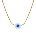 Resin evil eye gold chain necklace neck chain
