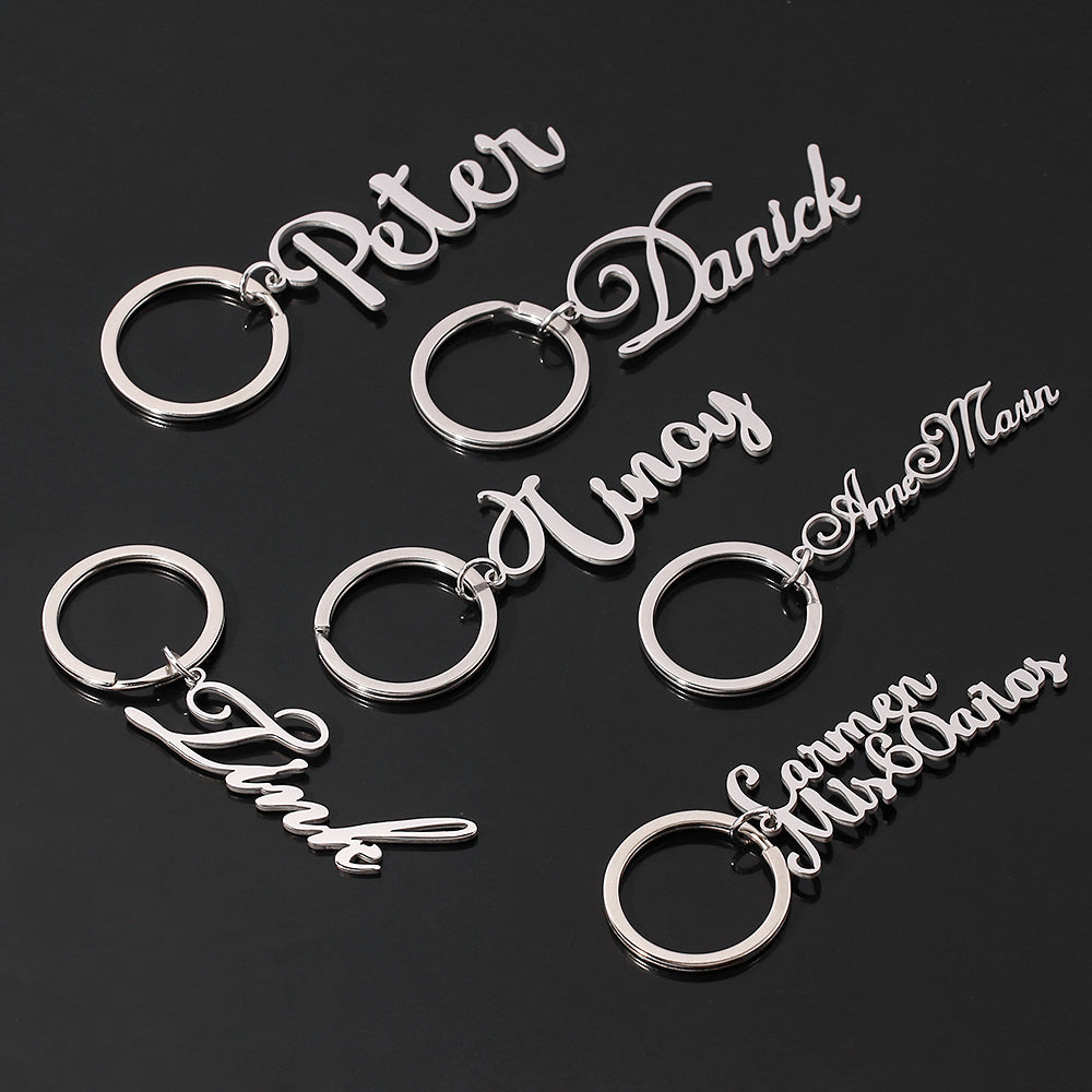 Private Custom Lettering 304 Stainless Steel Name Letter Clavicle Key Female Pendant Customized