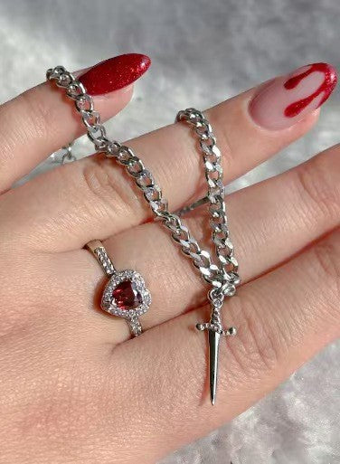 New One-stroke Couple Ring Bracelet Suit