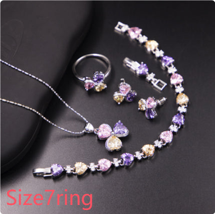 Clover Zirkon-Diamant-Schmuckset für Damen