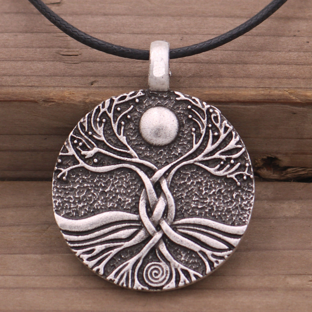 Colgante Árbol Lunar Antiguo Joyería de Moda Europea y Americana