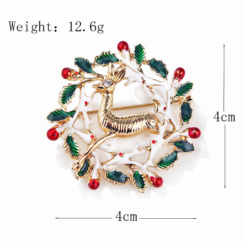 Damenmode schlichte geometrische Weihnachtsbrosche