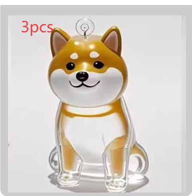 Llavero transparente para almacenamiento de pelo de mascota con colgante de bola peluda
