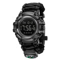 Reloj Electrónico de Doble Pantalla Silbato Encendedor Brújula Termómetro Reloj para Hombre