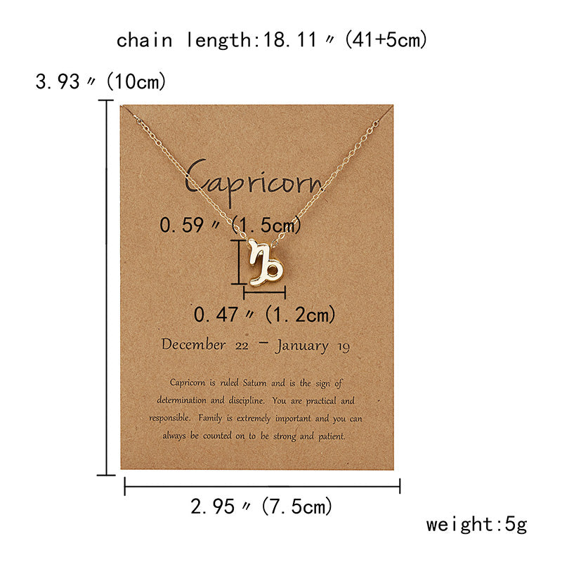 12 Constellation Zodiac Sign Necklaces Chokers For Women Girls