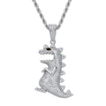 Hip-Hop-Stil Dinosaurier-Anhänger Halskette Deko-Accessoires für Feiertags-Party-Geschenk