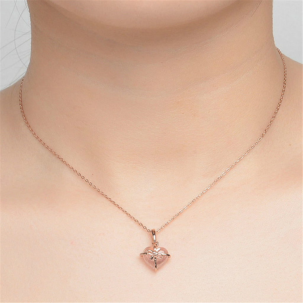 Anhänger aus Natur-Edelstein, Rosen-Anhänger