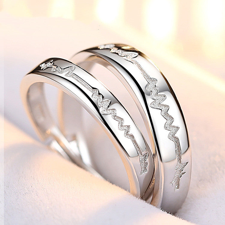 Anillo de plata de ley para pareja mujer