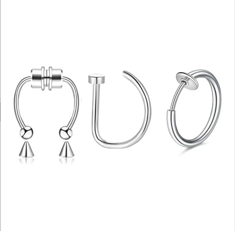 Piercing magnético de acero inoxidable para la nariz