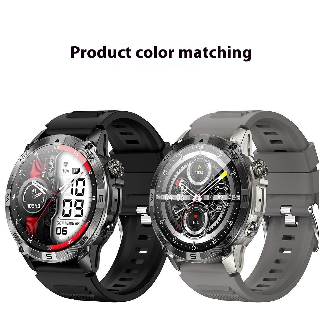 Multifunktionale Höhenmesserdruckkompass Herzfrequenz Blutsauerstoff Sport wasserdichte GPS Smartwatch