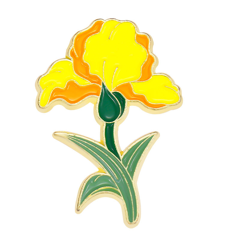 Lilien-Veilchen-Blumen-Serie Brosche