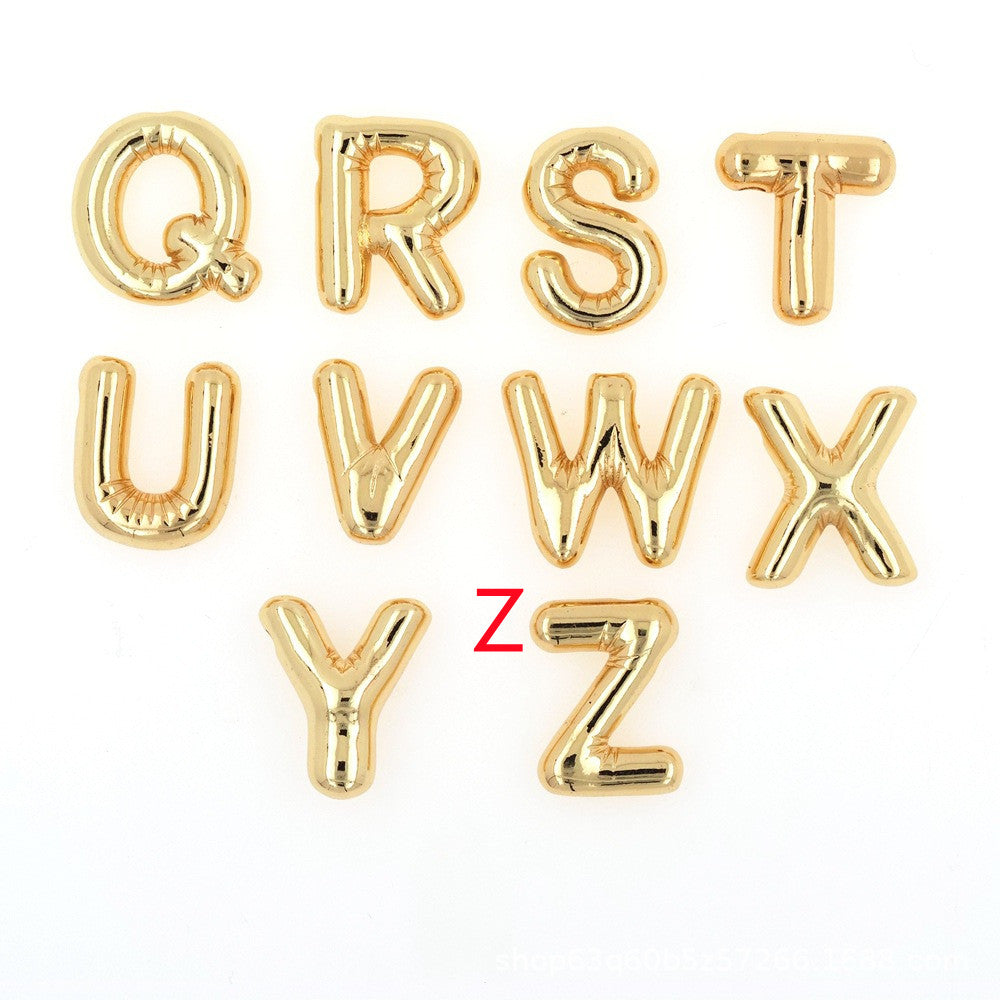 Glossy Letters Copper Pendant Necklace