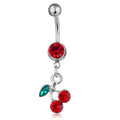 Piercing Schmuck Frucht Kirsch-Anhänger Bauchnabelring