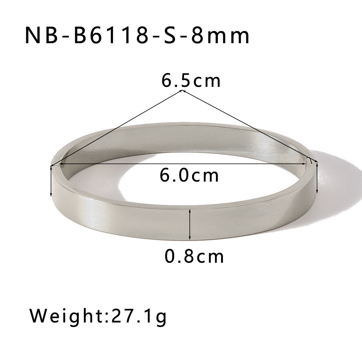 Simple Elegant Stainless Steel Vacuum 18K Gold Bracelet