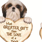 Llavero acrílico con diseño de perro enamorado