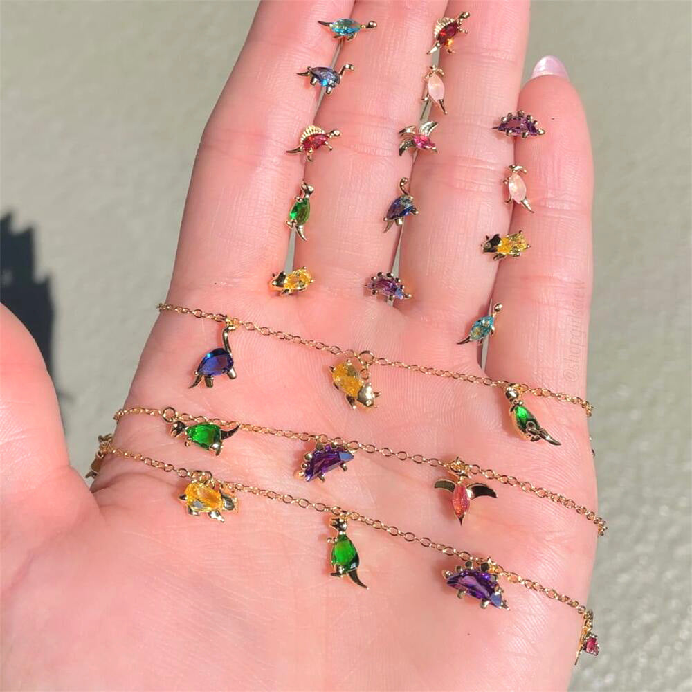 Dinosaurier-Armband Kleines Tier Farb-Zirkonia-Armband