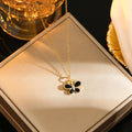 Oil Dripping Butterfly Titanium Steel Necklace Light Luxury Minority High-end Design