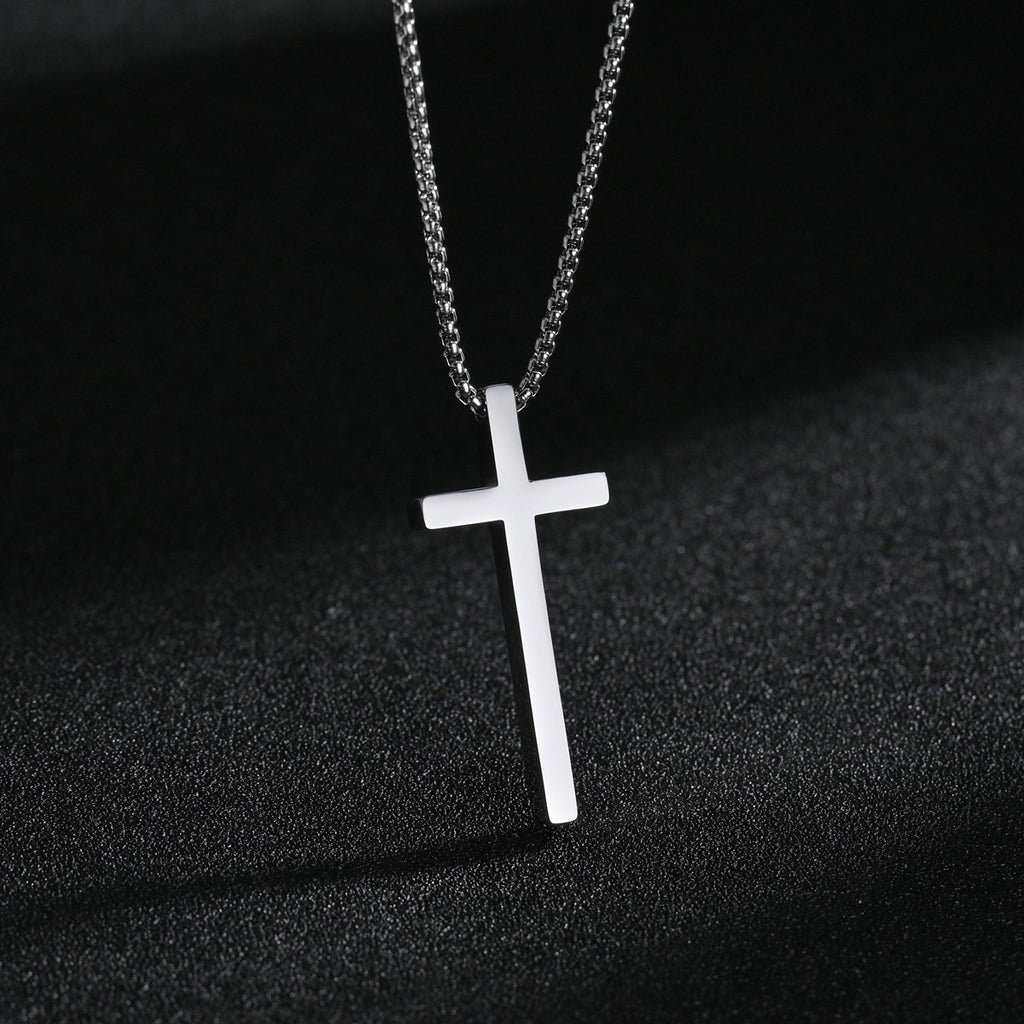 Einfache Mode Kreuz Anhänger Halskette