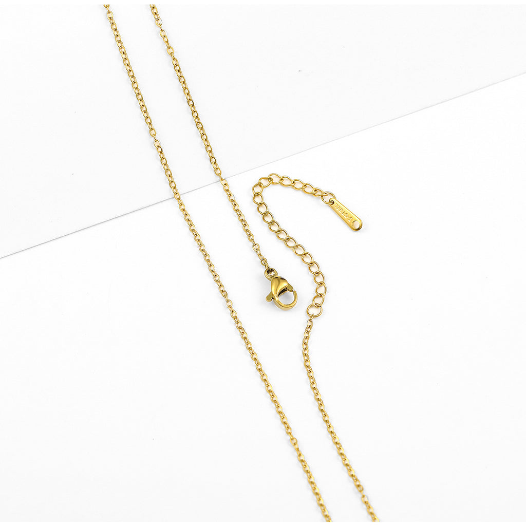 Damen Titan-Stahl Halskette Modedesign Stil Schlüsselbeinkette All-Match Schmuck