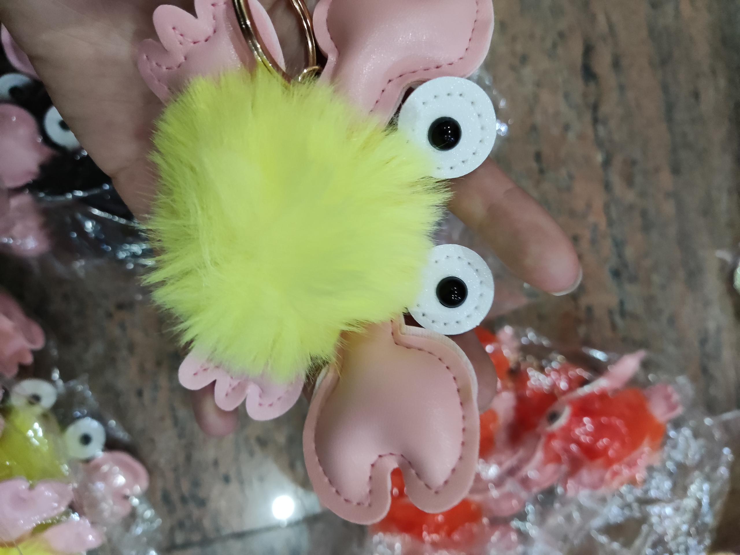 Llavero con colgante de cangrejo lindo de dibujos animados