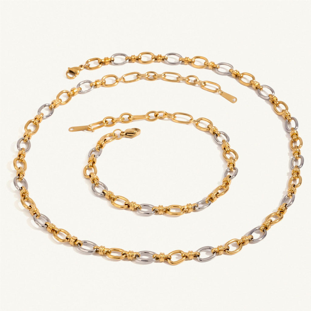 Pulsera Addison bicolor en oro