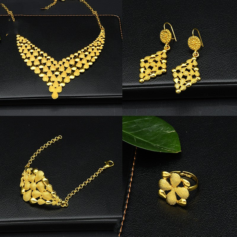 Nigeria Dubai 24K Gold Schmuckset