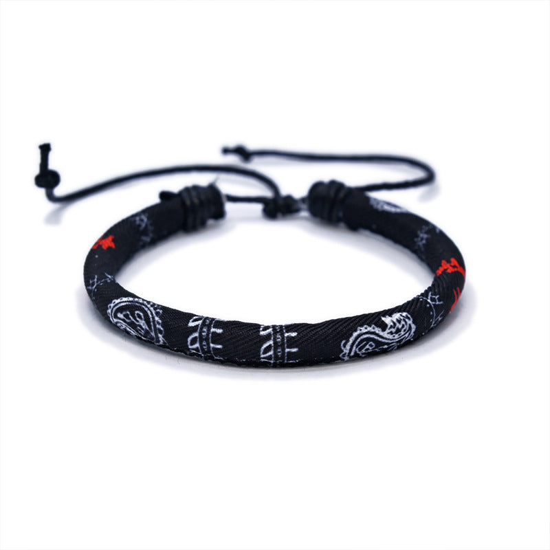 Pulsera tejida estilo pañuelo árabe