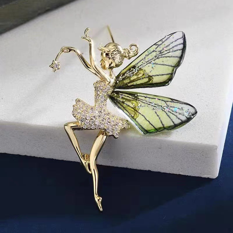 Transparent Acrylic Angel Brooch Clothes Accessories