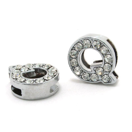 DIY Letter Bracelet 10mm Rhinestone Letter Beads