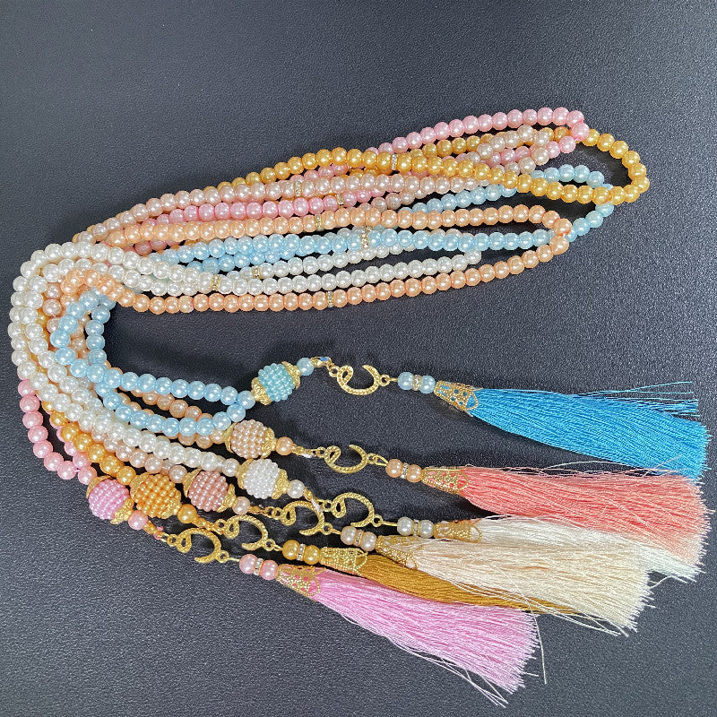 Cuentas de 99 piezas, perlas artificiales de cristal de 6 mm para hilo, pendientes y pulsera.