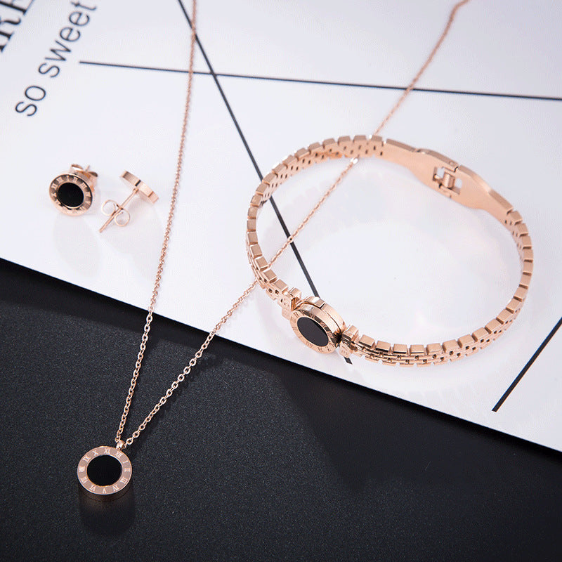 Damen Roségold-Ohrstecker Mode-Armband