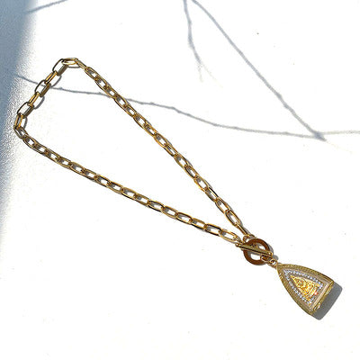 Buddha-Kette Farberhaltung Schlüsselbeinkette Buddha-Kette Metallkette Anhängerkette