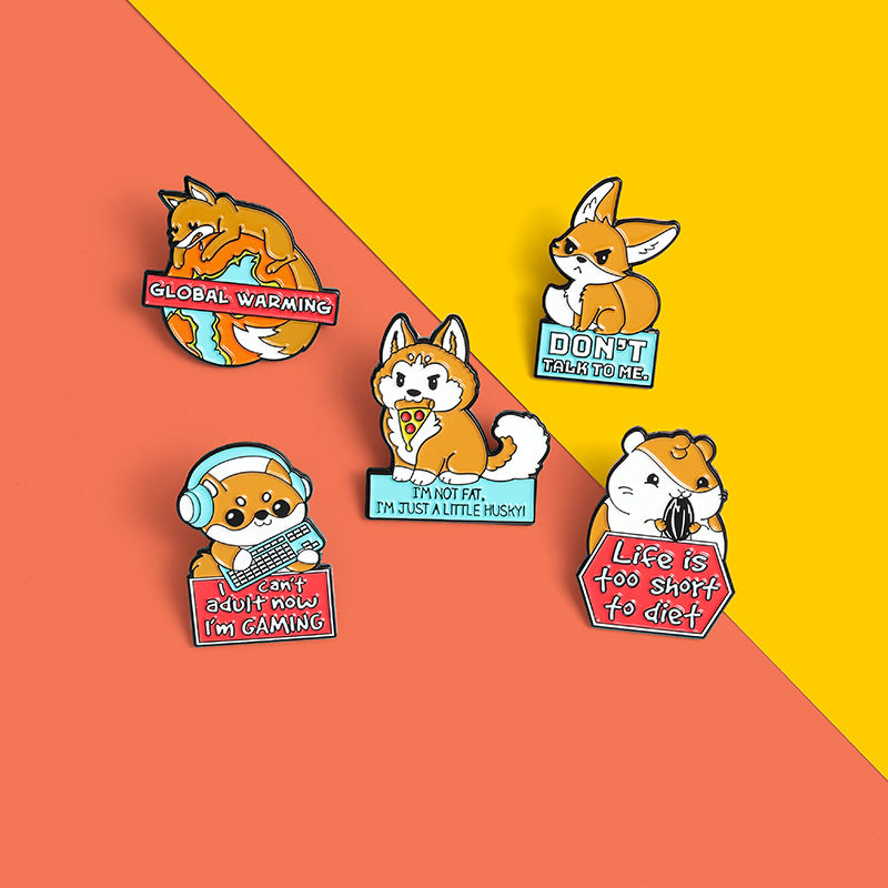 Broche de joyería de la serie de animales lindos creativos de dibujos animados