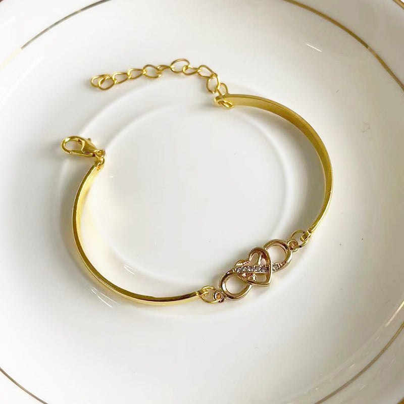 Pulsera brazalete Corazón Infinito Cristal Amor Símbolo Eterno