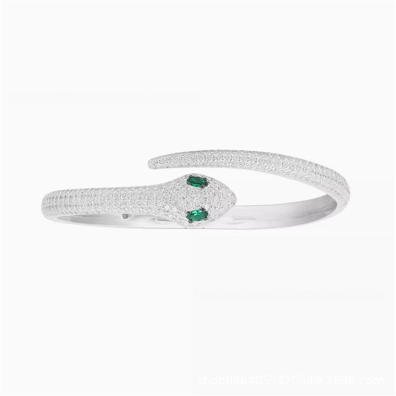 Golden Silver Snake Female Open-ended Bracelet